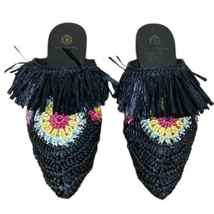 Black and Multicolor Women's Shoes